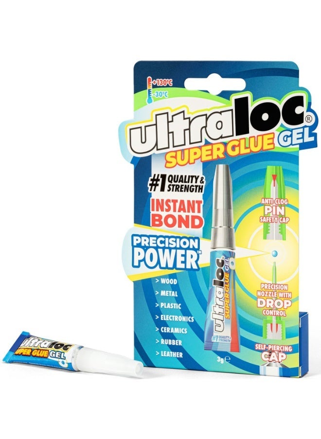 Ultraloc Super Glue Gel 3g – Precision Strong Hold for Controlled Application – Made in UK - Image 1
