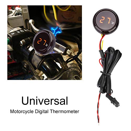 KIMISS 12V HD LCD Digital Thermometer Water Temperature Meter Gauge Kit for for Motorcycle, Racing, Scooter (Red Light) - Image 5