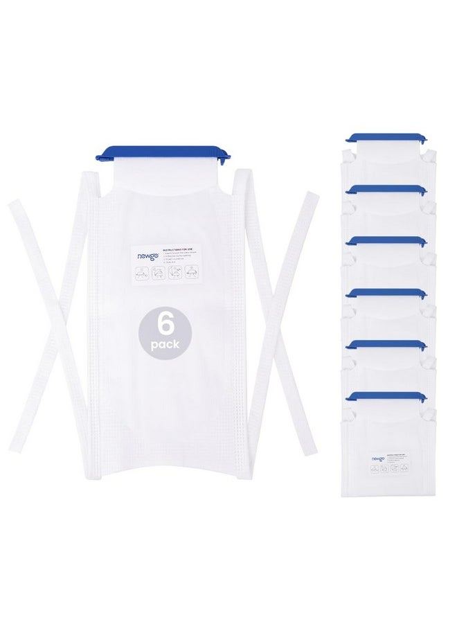 NEWGO - NEWGO Refillable Ice Bags with Clamp Closure [Pack of 6] Large 7 X 4.6, Reusable Easy Filling Hospital Ice pack with Soft Outer Covering and Leak Resistant Inner Layer - Image 1