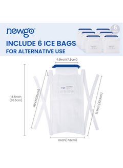 NEWGO NEWGO Refillable Ice Bags with Clamp Closure [Pack of 6] Large 7 X 4.6, Reusable Easy Filling Hospital Ice pack with Soft Outer Covering and Leak Resistant Inner Layer  - Image 5
