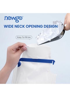 NEWGO NEWGO Refillable Ice Bags with Clamp Closure [Pack of 6] Large 7 X 4.6, Reusable Easy Filling Hospital Ice pack with Soft Outer Covering and Leak Resistant Inner Layer  - Image 4