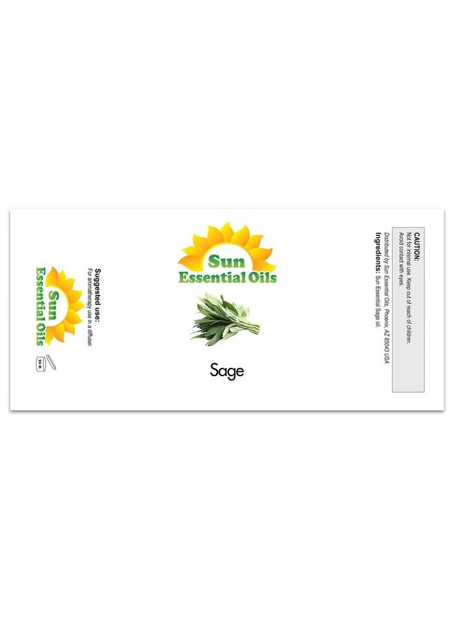 Sun Essential Oils 4oz - Sage Essential Oil - 4 Fluid Ounces - Image 1