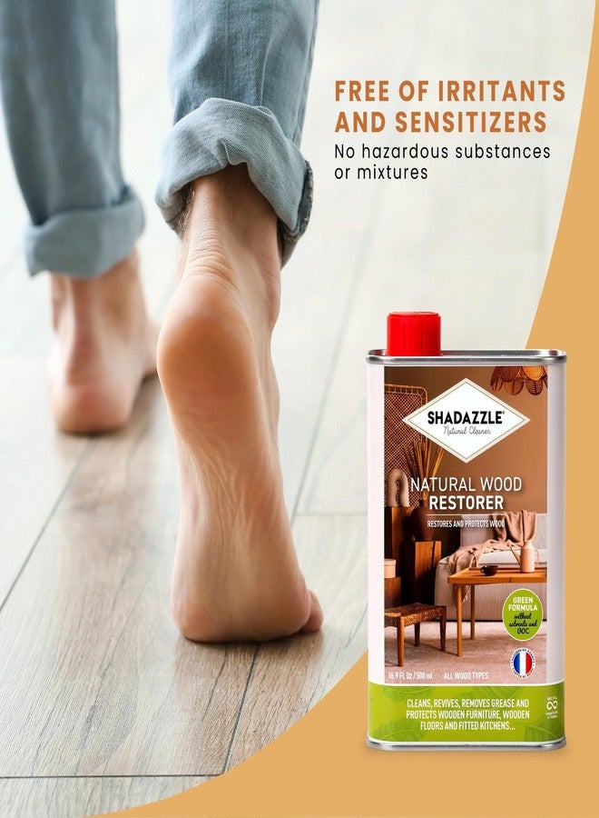 Shadazzle Natural Wood Restorer & Cleaner – Eco-Friendly Multi-Surface Polish for All Types of Wood – Revives Cabinets, Furniture, Wooden Floors & Kitchen Surfaces – 16.9 fl oz (500 ml) - Image 3