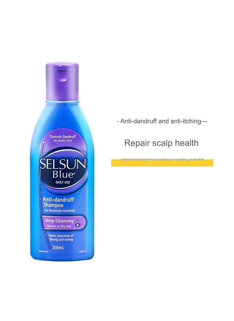 Selsun blue Anti-dandruff Shampoo,1% SELENIUM SULFIDE Deep Cleansing,Normal to Oily Hair,Fights recurrence of flaking and itching when used regularly 200mL  - Image 4