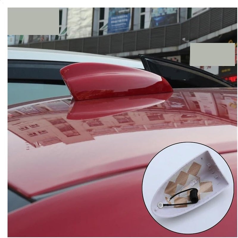 هوائي سيارة عالمي سوبر شارك فين أحمر داكن متوافق مع فولكس فاجن بورا بولو - Image 4