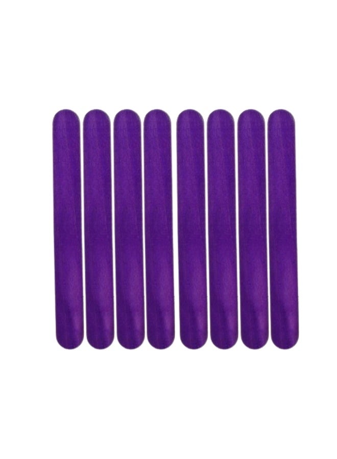 Natural Wooden Ice Cream Popsicle Sticks For Arts And Crafts 50pcs- Purple - Image 1