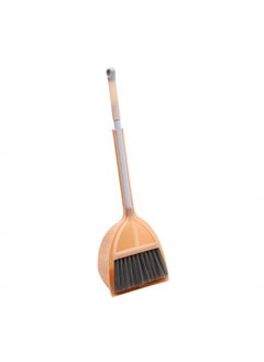 Xifando Mini Broom with Dustpan for Kids,Little Housekeeping Helper Set (Light Orange)  - Image 1