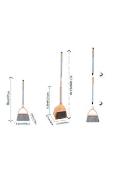 Xifando Mini Broom with Dustpan for Kids,Little Housekeeping Helper Set (Light Orange)  - Image 3