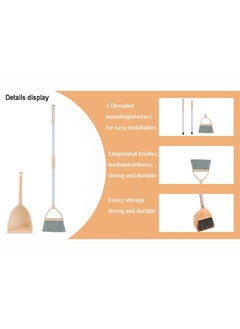 Xifando Mini Broom with Dustpan for Kids,Little Housekeeping Helper Set (Light Orange)  - Image 4