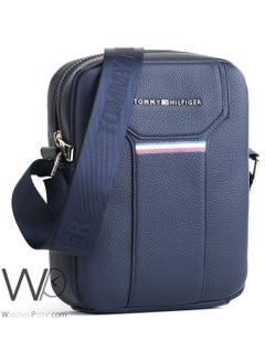 Tommy Hilfiger Plus Tommy Hilfiger Blue Crossbody Messenger Leather Bag For Men  - Image 5