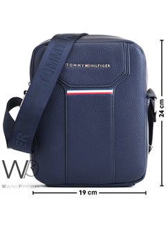 Tommy Hilfiger Plus Tommy Hilfiger Blue Crossbody Messenger Leather Bag For Men  - Image 3