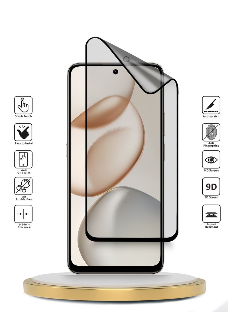 Wtech Honor 400 Smart 5G 2025 Premium Nano Ceramic Full Glue Full Cover Matte Flexible Screen Protector (MSCNMN) - Clear/Black - Image 2