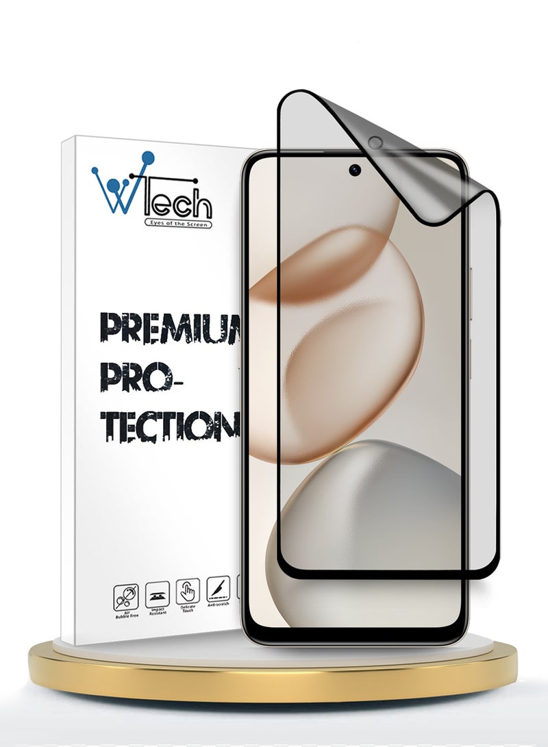Wtech Honor 400 Smart 5G 2025 Premium Nano Ceramic Full Glue Full Cover Matte Flexible Screen Protector (MSCNMN) - Clear/Black - Image 1