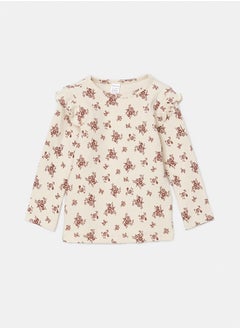 LC WAIKIKI Crew Neck Floral Baby Girl Blouse and Leggings Pants 2-Pack  - Image 2