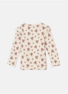LC WAIKIKI Crew Neck Floral Baby Girl Blouse and Leggings Pants 2-Pack  - Image 4