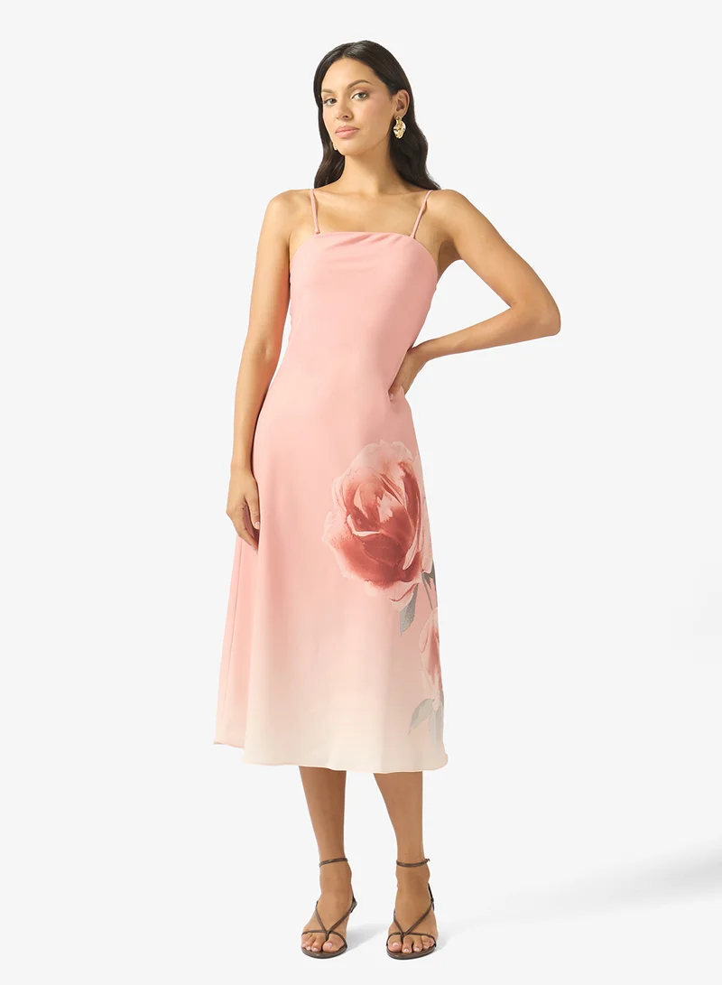 تيد بيكر Nahsa Printed Strappy Midi Dress