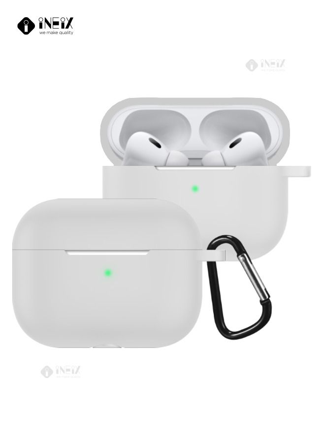 INEIX Silicone Case For Apple Airpod Pro 2 2nd Generation 2022-White  - Image 2
