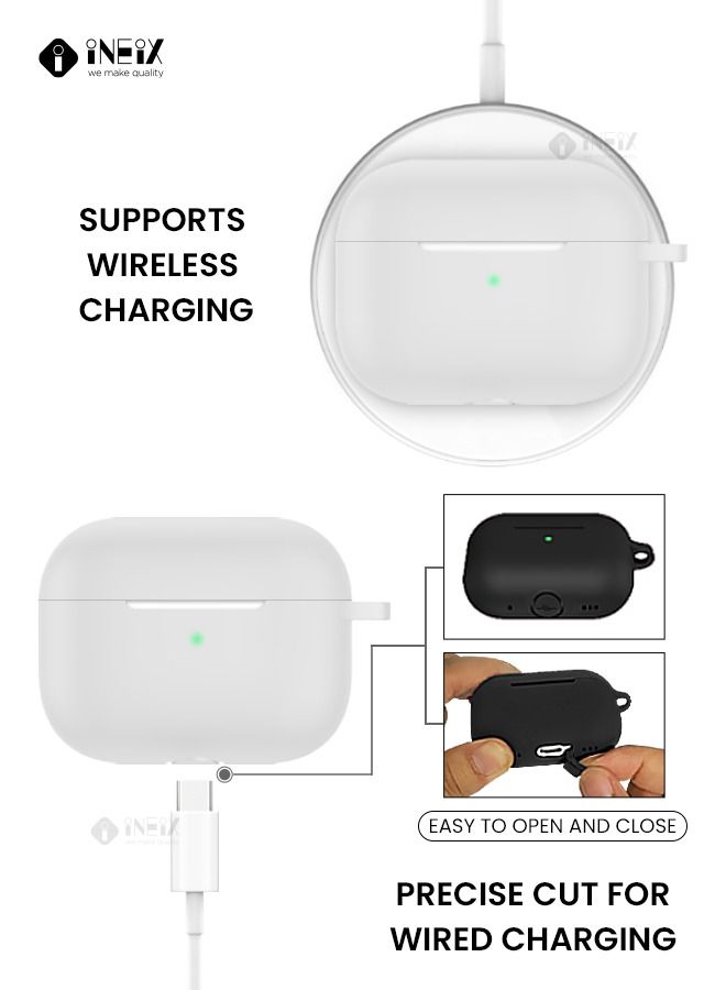 INEIX Silicone Case For Apple Airpod Pro 2 2nd Generation 2022-White  - Image 4