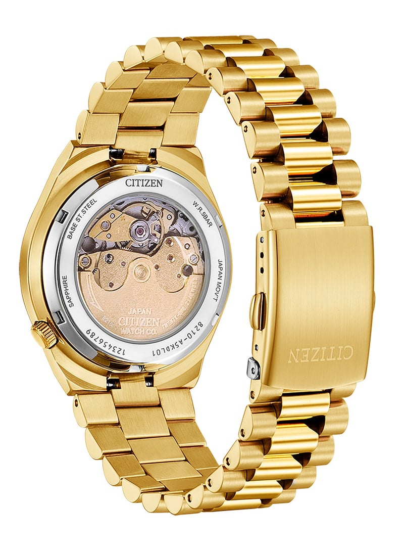 Citizen Boutique Citizen Red Dial Gold Watch Stainless Automatic NJ0153-82X - Image 3