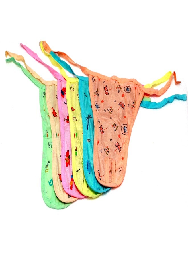 DTR Creation حفاضات DTR Creation Baby Langot للأطفال حديثي الولادة، حفاضات قماشية قطنية ناعمة للأطفال من عمر 3 إلى 6 أشهر - للجنسين مطبوعة (عبوة من 6 قطع، متعددة الألوان، مقاس متوسط) - Image 3