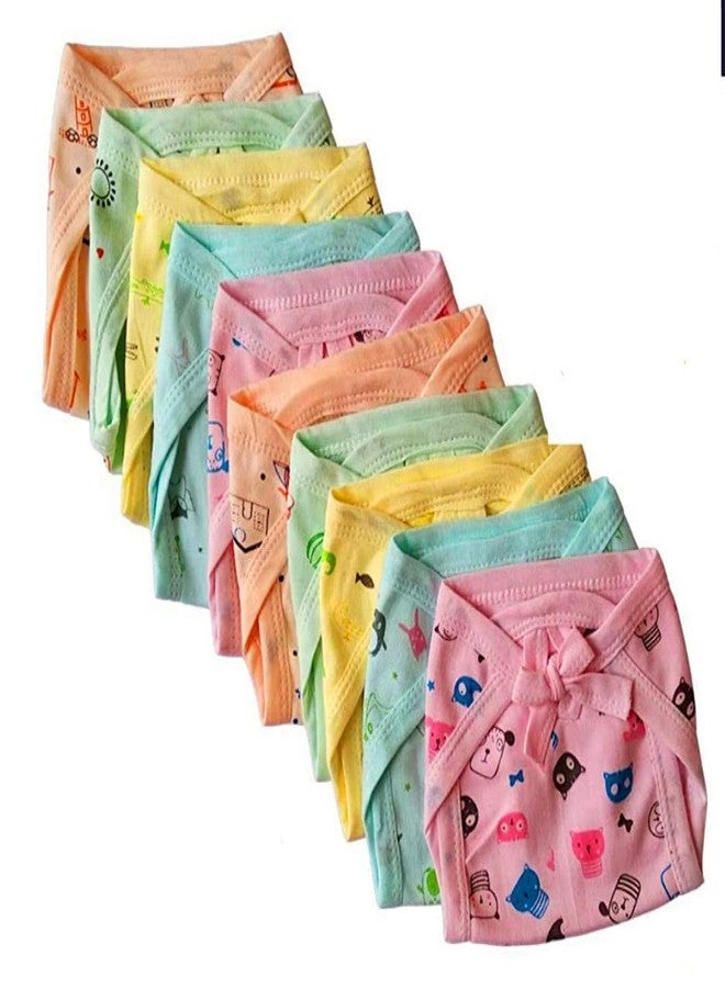 DTR Creation حفاضات DTR Creation Baby Langot للأطفال حديثي الولادة، حفاضات قماشية قطنية ناعمة للأطفال من عمر 3 إلى 6 أشهر - للجنسين مطبوعة (عبوة من 6 قطع، متعددة الألوان، مقاس متوسط) - Image 1