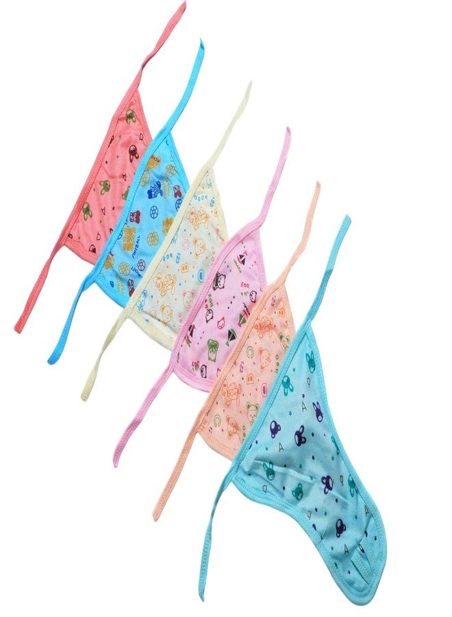 DTR Creation حفاضات DTR Creation Baby Langot للأطفال حديثي الولادة، حفاضات قماشية قطنية ناعمة للأطفال من عمر 3 إلى 6 أشهر - للجنسين مطبوعة (عبوة من 6 قطع، متعددة الألوان، مقاس متوسط) - Image 2