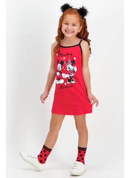 MICKEY MOUSE Licensed Red Girls' Nightgown  - Image 1