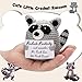Weming Tiny Handmade Raccoon Gift Positive Crochet Animal Trash Panda Emotional Support Plush for Men Women Friend Coworker Bestie Motivational Encouragement Present Best for Birthday Christmas - Image 4