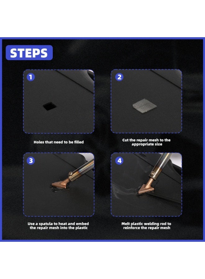 2 in 1 plastic welder kit, plastic welding soldering iron gun with welding head and scraping tool, suitable for car bumper surface repair heat welding kit - Image 5