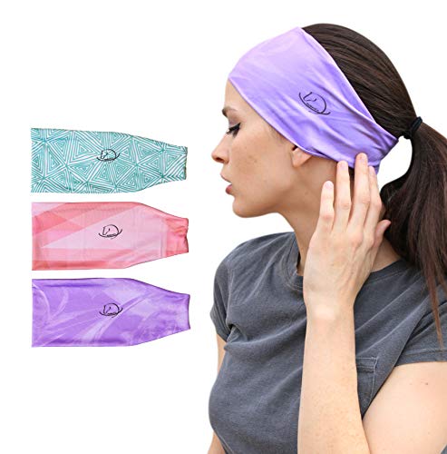 myMareCo Equestrian Headbands for Women, Under Riding Helmet Bands, Sportswear Wide Hair Wrap Suitable for Use with Bike Helmets, Yoga & Hiking - Image 1
