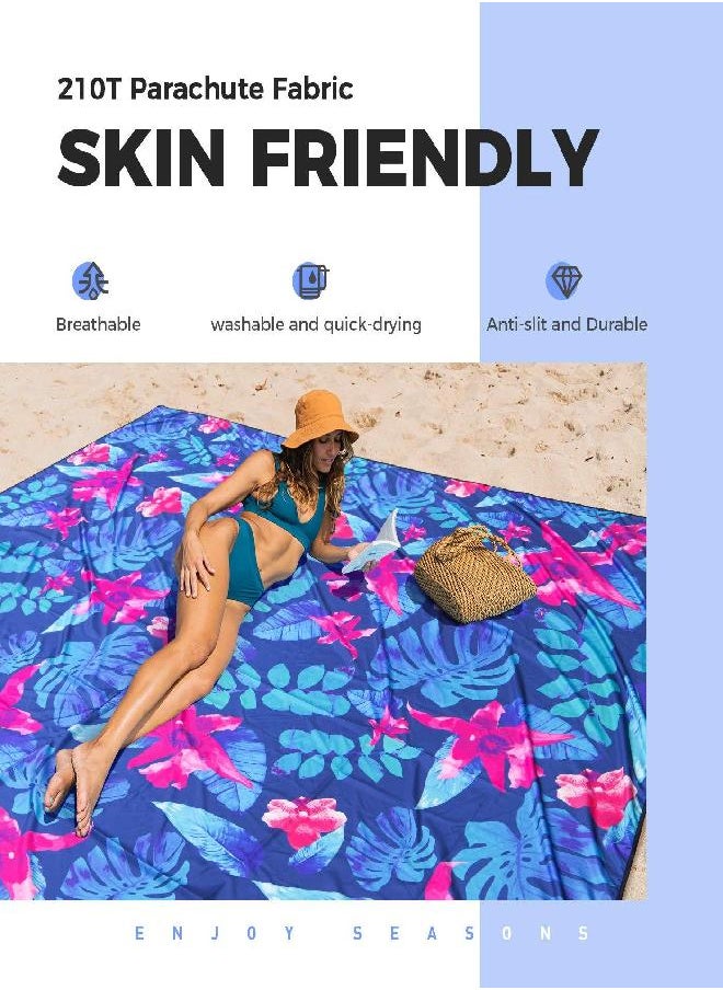 OCOOPA OCOOPA Beach Blanket Sandproof, 10'X 9' Extra Large, Soft and Durable Material, Sand Free Waterproof, Light Weight and Portable, Perfect for Travel Camping, Beach Vocation, Nile Garden  - Image 3