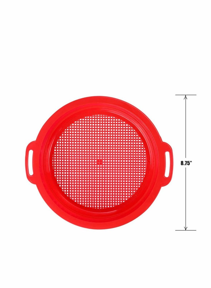 KASTWAVE Heavy Duty Plastic Colorful Beach Sand Sifter Sieves Toys Sets Kit, Durable ABS Gift Set Bundle for Kids Boys Girls- 4 Pack - Image 4