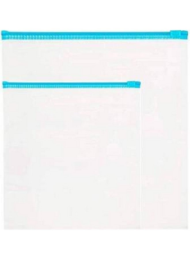 INKulture Zipper Seal Freezer Food/Vegetable/Fruit Storage Re-Usable Bags Large & Medium 30 Bags Plastic Storage Pouch (Pack of 30)( Clear) - Image 1