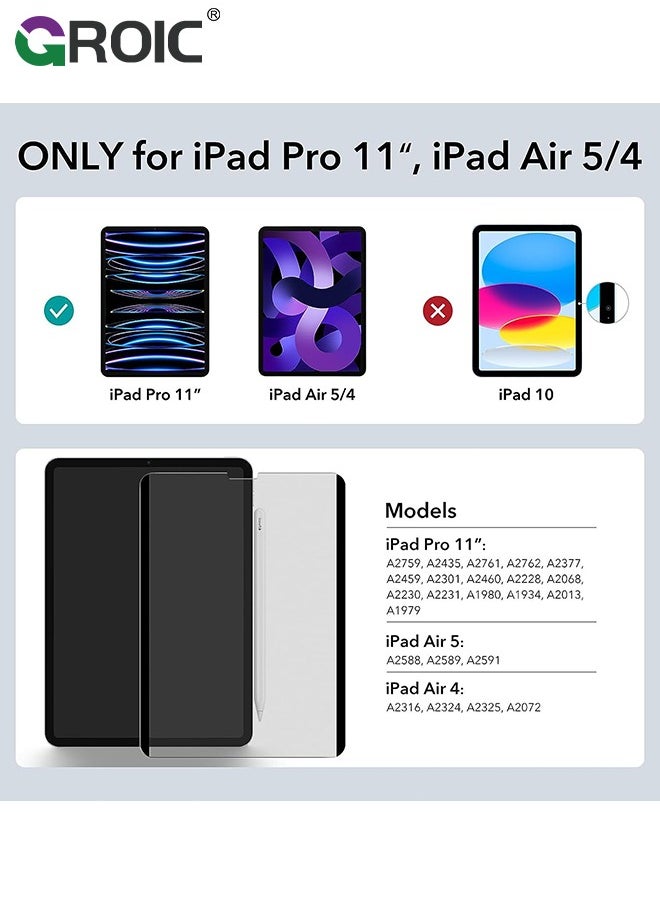 GROIC iPad Pro 11 Inch and iPad Air 5/4 Removable Magnetic Privacy Screen Protector, 30-Degree Anti-Spy Privacy Filter, Detachable and Reusable, Matte Finish  - Image 2
