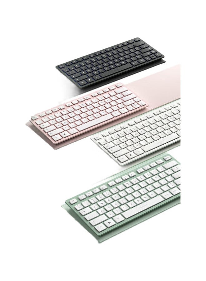 Cherry Kw7100 Mini Compact And Slim, Business Office Home Use, Portable Keyboard, Bluetooth Quiet Keyboard With Three-Port Connection, Membrane Keyboard Panel In Rock Blue - Image 2