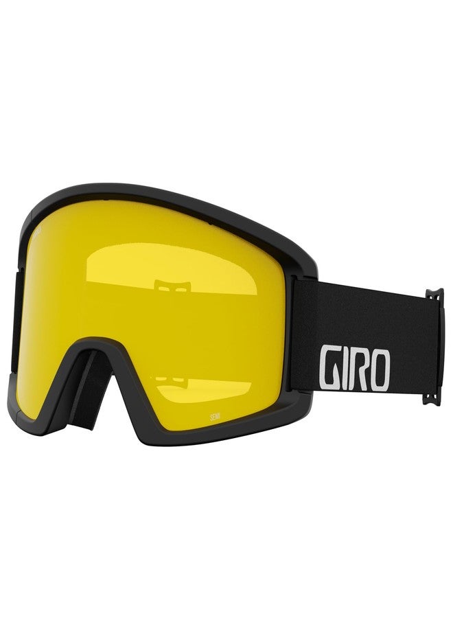Giro Semi Asian Fit Ski Goggles - Snowboard Goggles for Men, Women & Youth - Black Wordmark Strap with Amber Scarlet/Yellow Lenses - Image 5