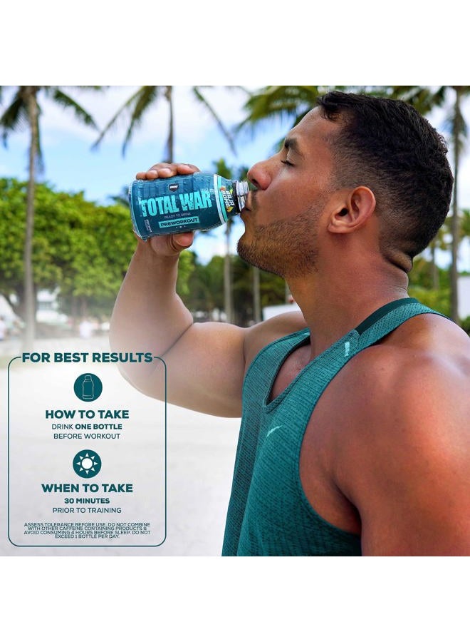 REDCON1 توتال وور جاهز للشرب قبل التمرين - صيغة RTD صديقة للكيتو تعزز القدرة على التحمل - مشروب قبل التمرين للأحماض الأمينية + سيترولين ماليت للرجال والنساء (عنب، 12 حصة) - Image 5