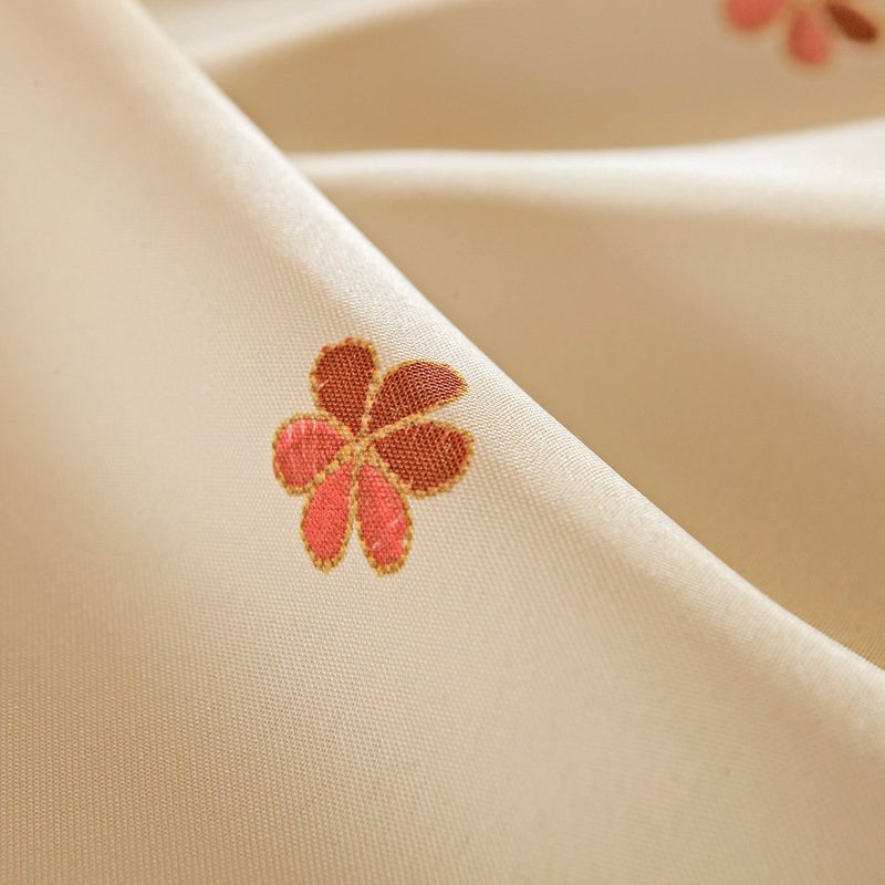Wewoch Decorative Red Floral Print Lace Water Resistant Tablecloth Wrinkle Free and Stain Resistant Fabric Tablecloths for Kitchen Room 60 Inch by 84 Inch - Image 3