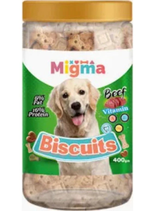 Migma Beef Biscuit Treats for Adult Dogs 400GM