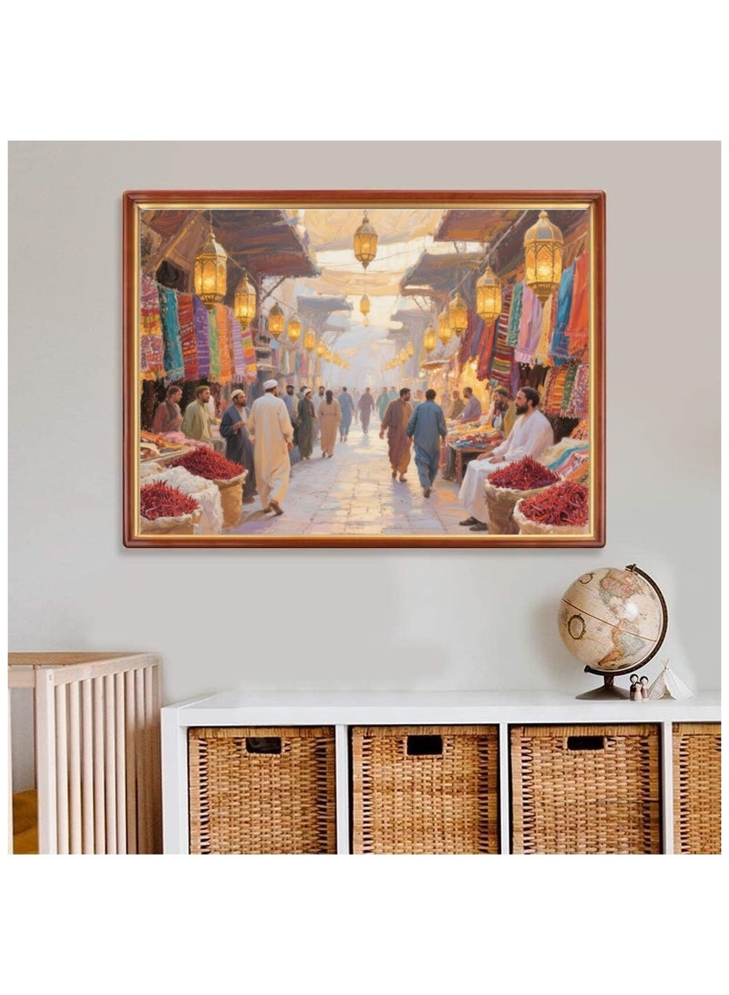 1000 pieces of Monet oil painting style Dubai spice market puzzle - colorful artistic experience - Image 3