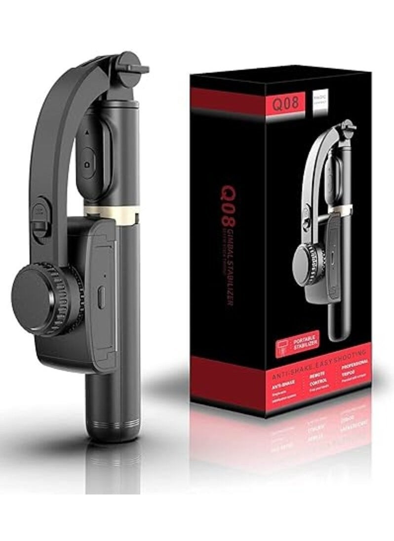 Gulf Trend Mobile Gimbal Q08 Video Recording Stabilizer – Antishake & Stabilized Photo & Video Shoot, Single Axis Gimbal for Smooth, Professional-Quality Shots – Ideal for Smartphones - Image 1