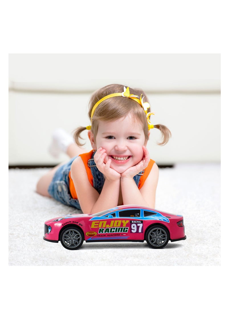 SYOSI 7 inch Toy Cars 3 Pack, Push and Walk Friction Power Pull Back Matchbox Race Car for Toddlers 1-3, Kids Ages 3-5, 4-7, the Excellent Gift for Boys and Girls at Easter Birthday Parties - Image 2