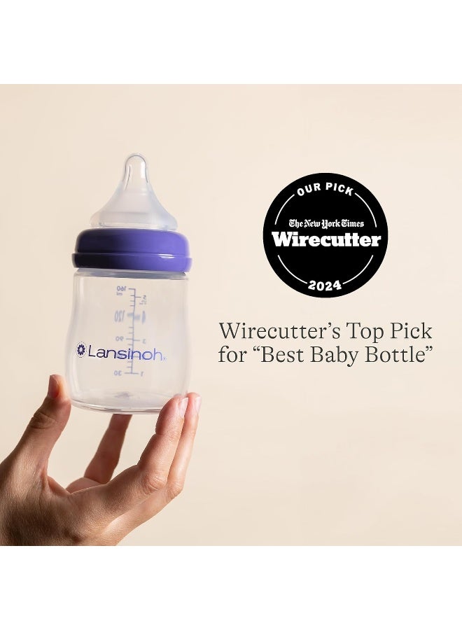 Lansinoh Anti-Colic Baby Bottle for Breastfeeding Babies, 5 Ounces, 1 Count - Image 4