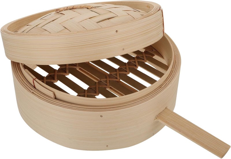 SUPVOX Steamer Basket 20cm with Lid Reusable Household Cooking Steamer for Vegetables Dim Sum Bao Buns and Seafood - Image 1