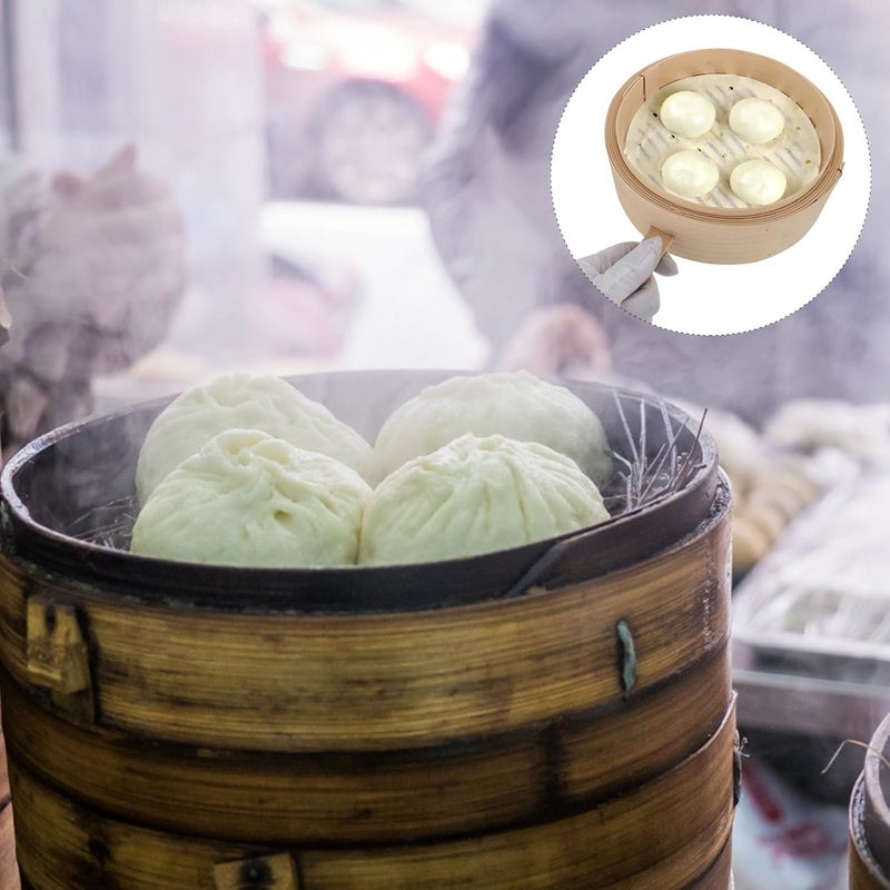 SUPVOX Steamer Basket 20cm with Lid Reusable Household Cooking Steamer for Vegetables Dim Sum Bao Buns and Seafood - Image 5