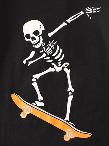 MyFav Big Boys Glow in Dark Skull Pjs Sleepwear Summer Pajama Shorts Sets, Skateboard, 10 Years - Image 5