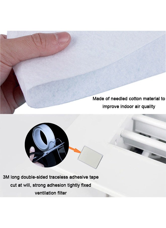 Generic - Air Vent Register Filter Paper Kit 78.7 x 39.3 Inch Electrostatic Media with 11.8 Inch traceless tape Anti Dust Net Strainer Registers Grilles Airduct Filters for HVAC AC Heating - Image 1