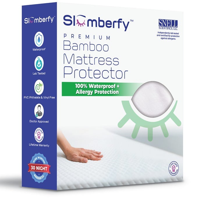 WATERPROOF MATTRESS PROTECTOR BY HYPOALLERGENIC BAMBOO MATTRESS PROTECTOR NATURAL BREATHABLE JACQUARD FABRIC KING MATTRESS COVER 76X80
