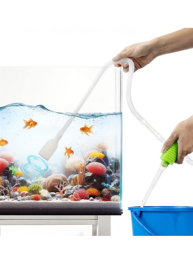 Luigi's Fish Tank Cleaner - Gravel Pump Vacuum for Aquarium - Hand Siphon Hose to Remove and Change Water or Sand in Minutes - Fish Aquarium Accessories, Supplies & Cleaning Tools - Image 1