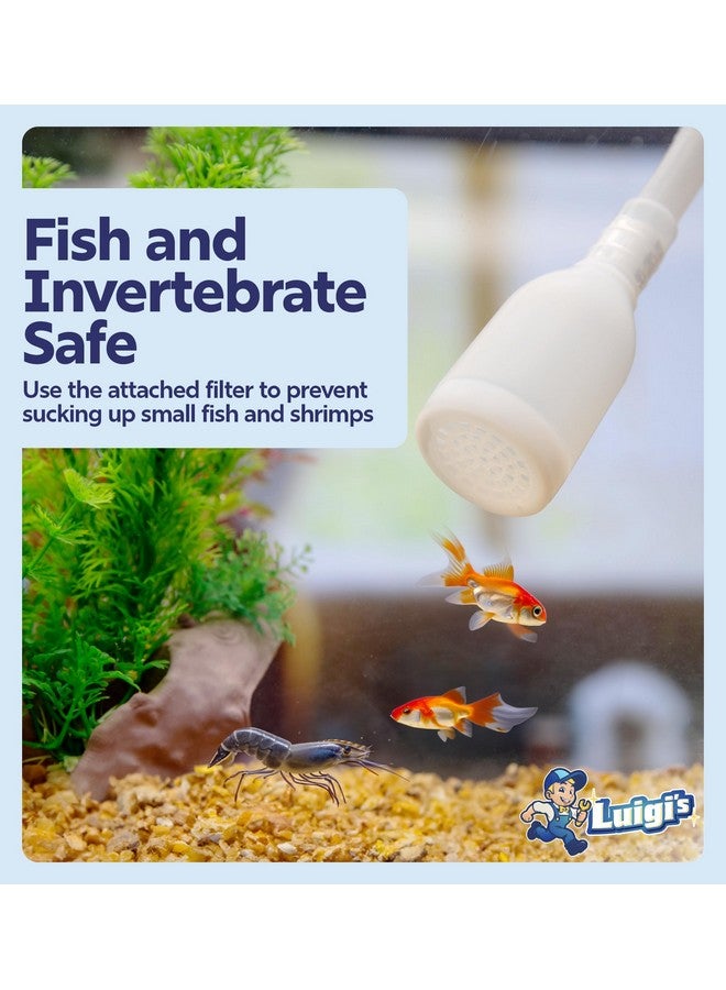 Luigi's Fish Tank Cleaner - Gravel Pump Vacuum for Aquarium - Hand Siphon Hose to Remove and Change Water or Sand in Minutes - Fish Aquarium Accessories, Supplies & Cleaning Tools - Image 5